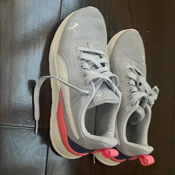 Puma Kids Blue and Pink Athletic Sneakers - Picture 2 of 6